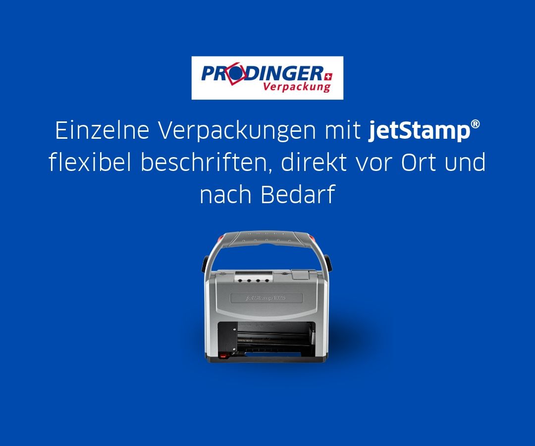 Einzelne Verpackungen mit jetStamp® flexibel beschriften, direkt vor Ort und nach Bedarf